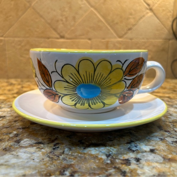 Other - Floral Teacup and Saucer Set